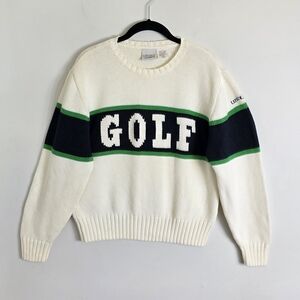 Vintage Liz Claiborne LizGolf 100% Cotton Sweater Y2K Preppy Golfcore Size M
